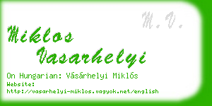 miklos vasarhelyi business card